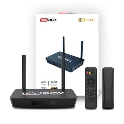 Digibox 2.4G 5.8G Android TV 4K Dispositivo de transmisión soporta WiFi 6 Ver TV en vivo gratis