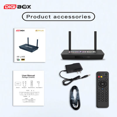 Digibox 4GB 64GB TV Box 4K HDR Android TV Box reproductor multimedia de transmisión remota